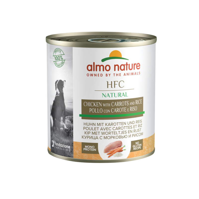 Boîte de pâtée pour chien Almo Nature Poulet, Carottes et Riz 280 g