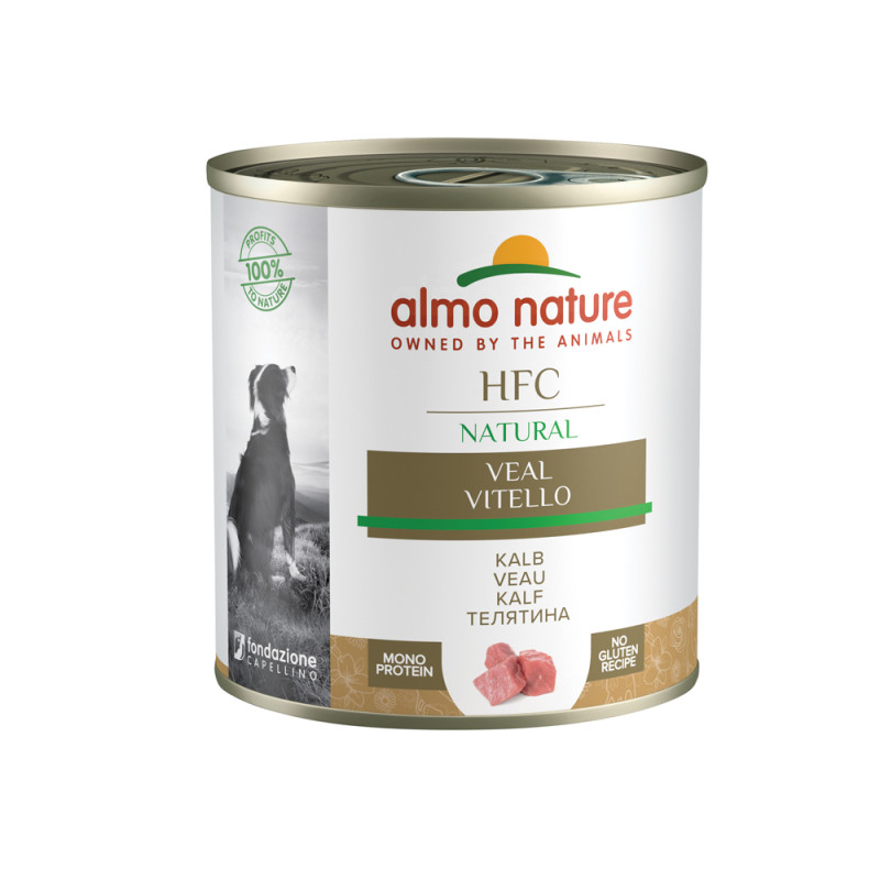 Boîte de pâtée pour chien Almo Nature Veau 290 g