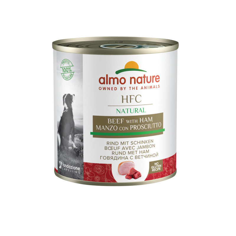 Boîte de pâtée pour chien Almo Nature Boeuf et Jambon 290 g