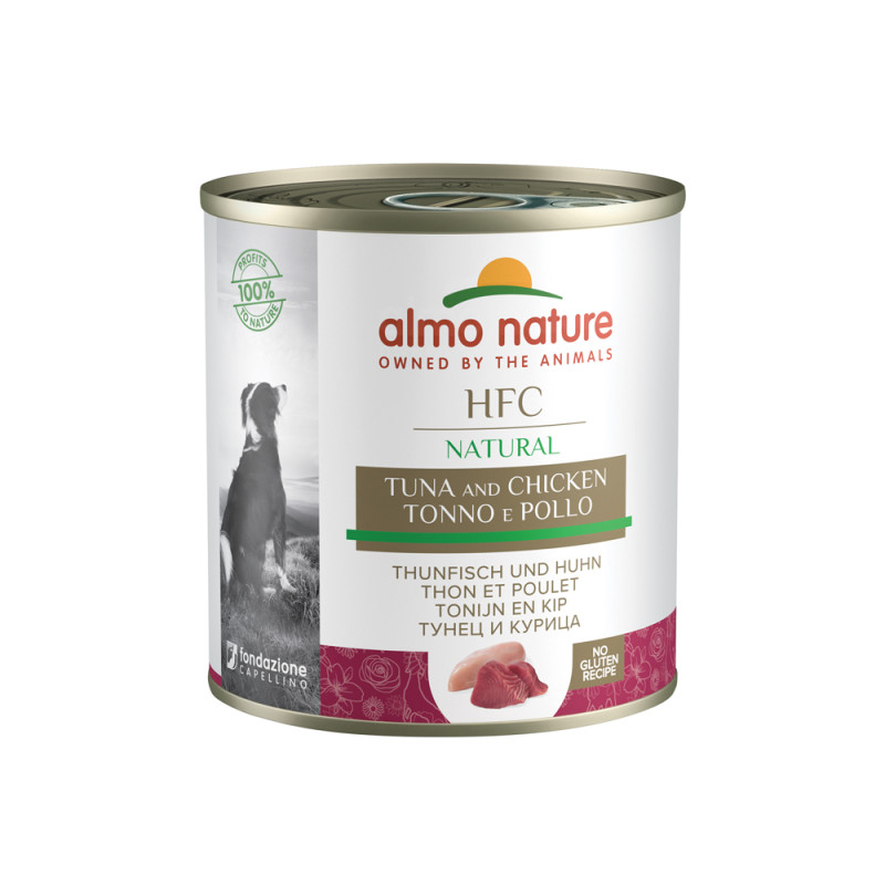 Boîte de pâtée pour chien Almo Nature Thon et Poulet 290 g