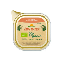 Barquette de pâtée pour chien Almo Nature Bio Saumon 100 g