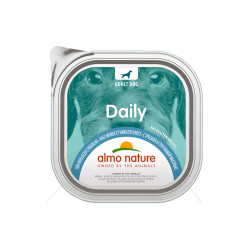 Barquette de pâtée pour chien Daily Almo Nature Morue et Haricots vers 300 g