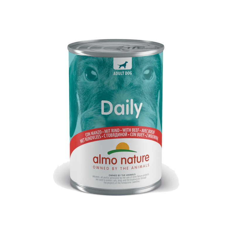 Boîte de pâtée pour chien Daily Almo Nature Boeuf 400 g