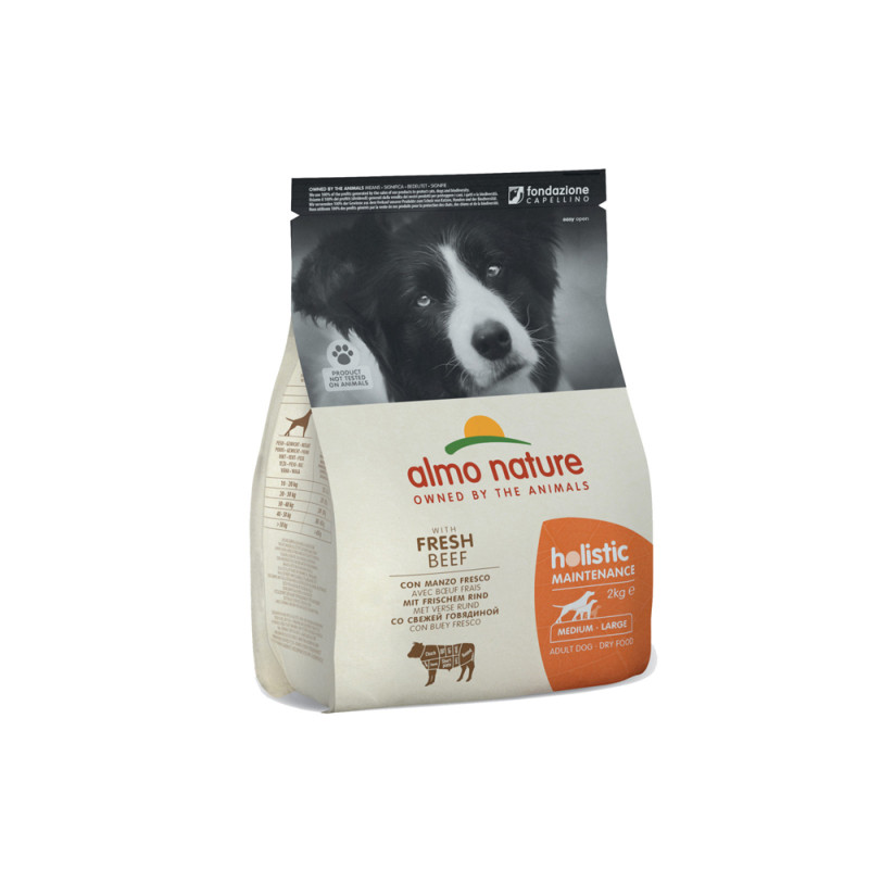 Sac de croquettes pour chien Medium et Large Almo Nature Boeuf et Riz 2 kg