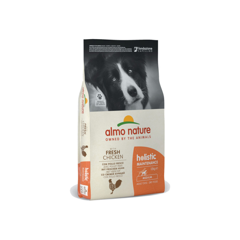 Sac de croquettes pour chien Medium Almo Nature Poulet et Riz 12 kg