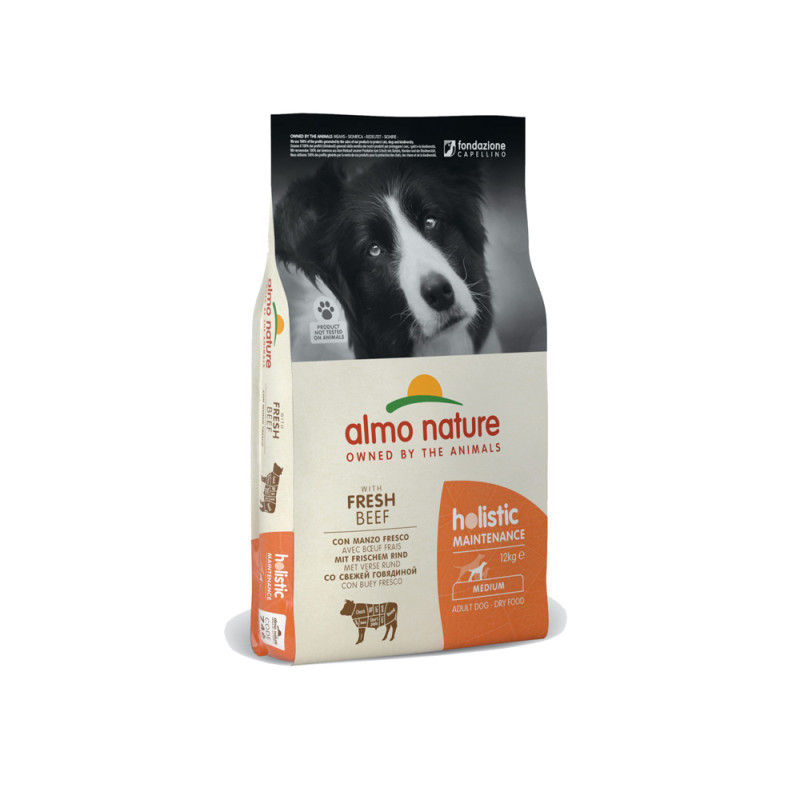 Sac de croquettes pour chien Medium Almo Nature Boeuf et Riz 12 kg