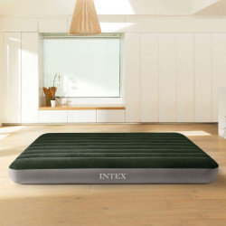Matelas gonflable Twin Dura Beam Classic Downy avec gonfleur intégré 137 x 191 x 25 cm INTEX