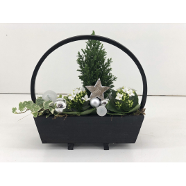 Jardinière décorative de Noël 28 cm