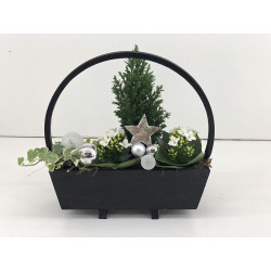 Jardinière décorative de Noël 28 cm