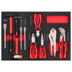 Servante d'atelier avec 7 tiroirs et 217 outils AIRPRESS