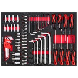 Servante d'atelier avec 7 tiroirs et 217 outils AIRPRESS