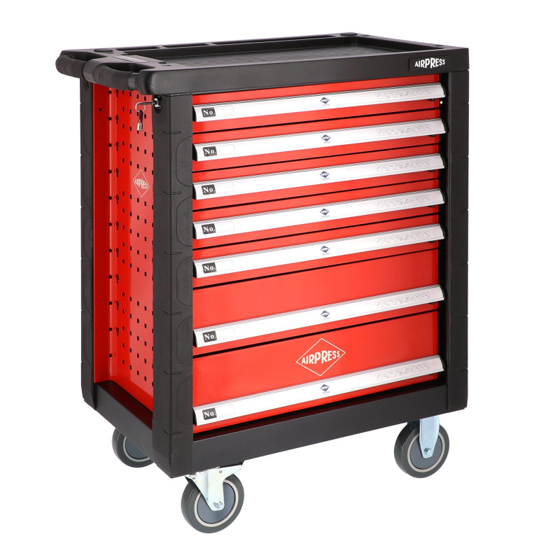 Servante d'atelier avec 7 tiroirs et 217 outils AIRPRESS
