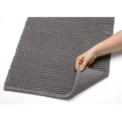 Tapis de salle de bain Mona gris foncé 80 x 50 cm WENKO