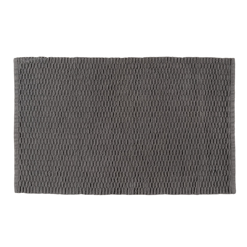 Tapis de salle de bain Mona gris foncé 80 x 50 cm WENKO