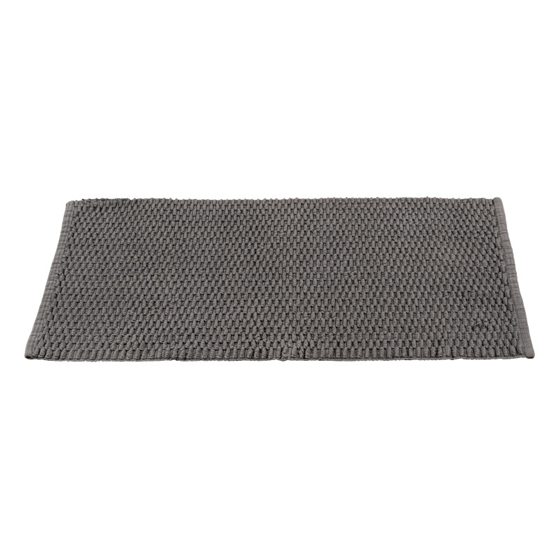 Tapis de salle de bain Mona gris foncé 80 x 50 cm WENKO
