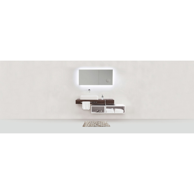 Tapis de salle de bain Urdu taupe 65 x 55 cm WENKO