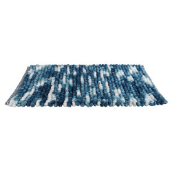 Tapis de salle de bain Urdu bleu 65 x 55 cm WENKO