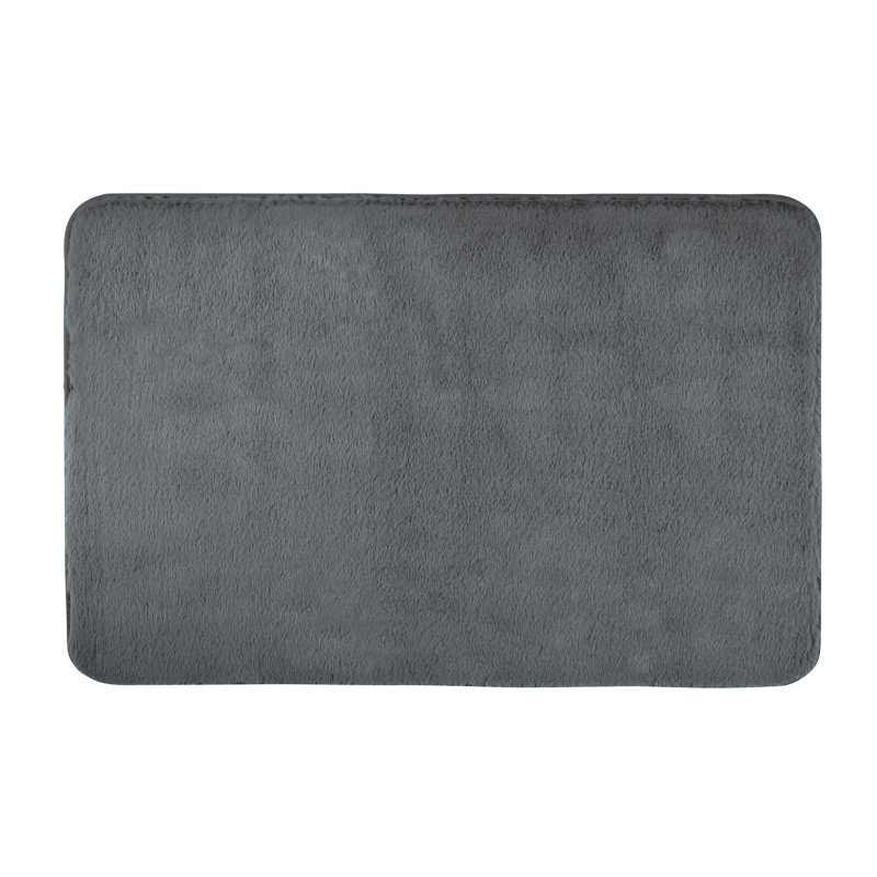 Tapis de salle de bain Saravan anthracite 80 x 50 cm WENKO