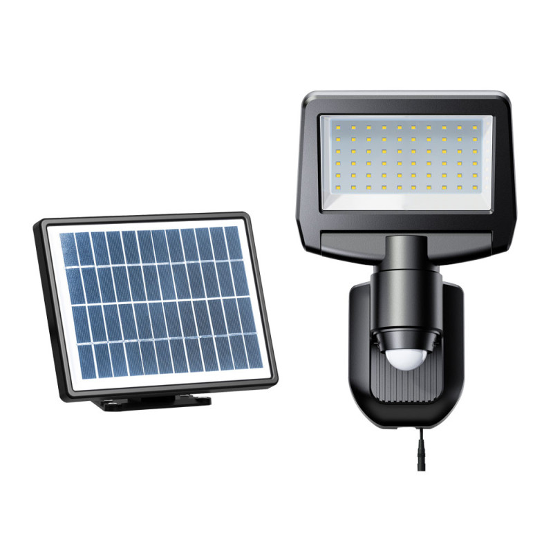 Projecteur LED solaire avec détecteur de mouvement noir 10 W PROLIGHT