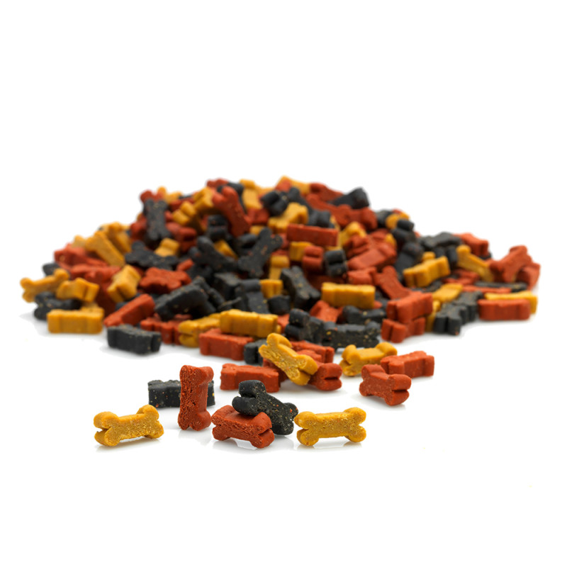 Seau Friandises Mini Bones Mix 0,5kg – Le Mix Parfait pour Chien

