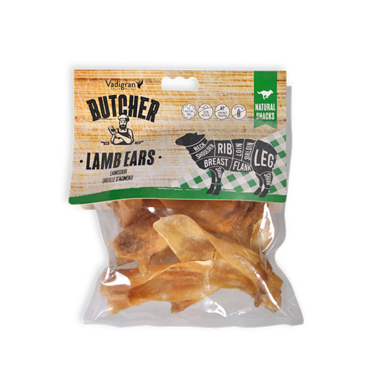 Oreille d'agneau 0,085 kg – Snack sain pour chien