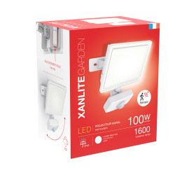 Projecteur extérieur LED  avec détecteur de mouvement blanc 20 W XANLITE