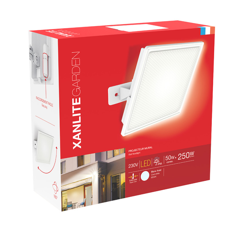 Projecteur extérieur LED blanc 50 W XANLITE