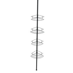 Étagère de douche d'angle télescopique Dolcedo noir mat WENKO