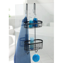 Etagère de douche à deux niveaux Serino noir WENKO