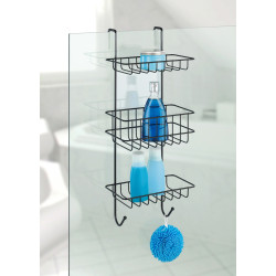 Etagère de douche à trois niveaux Revigo noir WENKO