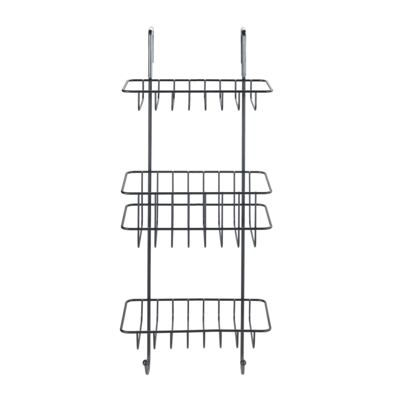 Etagère de douche à trois niveaux Revigo noir WENKO