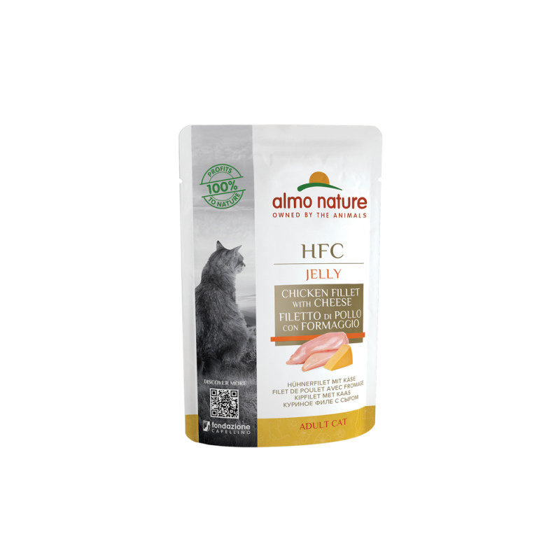 Sachet de pâtée pour chat Almo Nature Filet de poulet et Fromage 0,05 kg