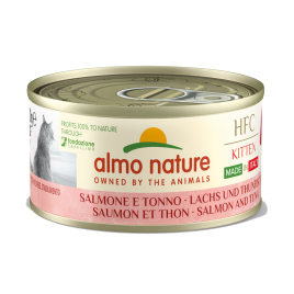 Boîte de pâtée pour chaton Almo Nature Saumon et Thon 0,07 kg