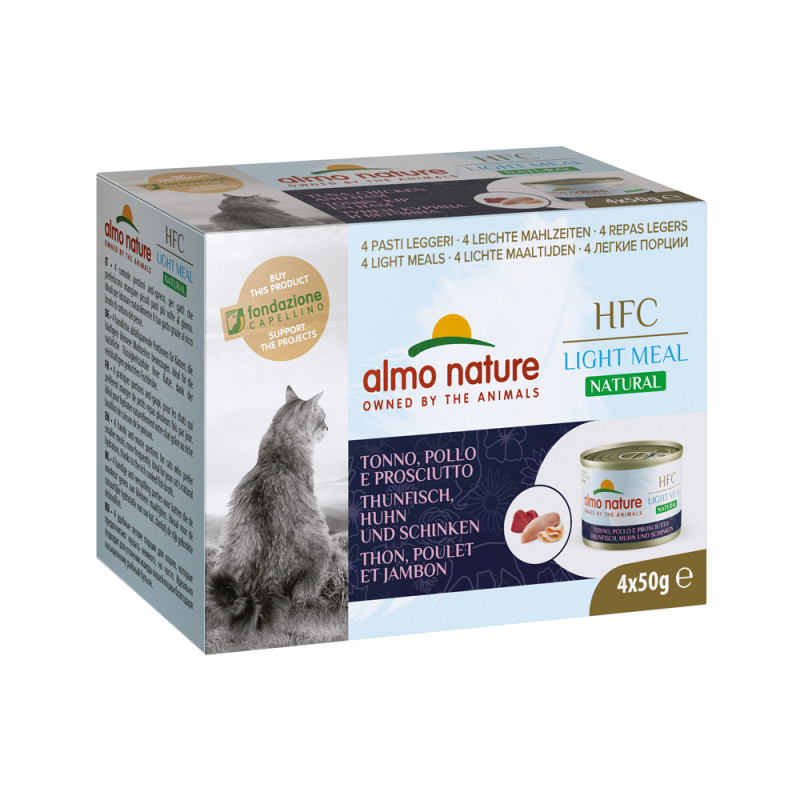 Boîte de pâtée pour chat Almo Nature Thon, Poulet et Jambon 0,05 kg 4 pièces