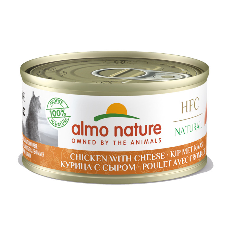 Boîte de pâtée pour chat Almo Nature Poulet et Fromage 0,07 kg