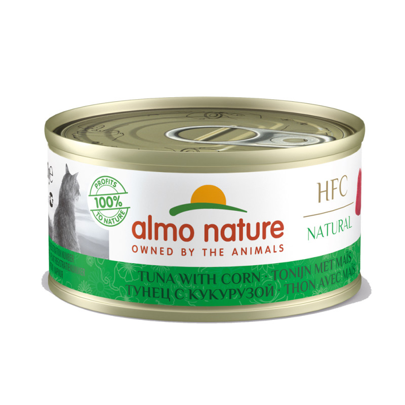 Boîte de pâtée pour chat Almo Nature Thon et Maïs 0,07 kg