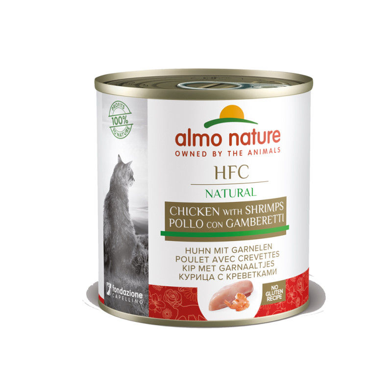 Boîte de pâtée pour chat Almo Nature Poulet et Crevettes 0,28 kg