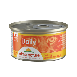 Boîte de pâtée pour chat Daily Almo Nature Mousse Poulet 0,085 kg