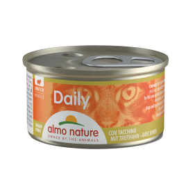 Boîte de pâtée pour chat Daily Almo Nature Mousse Dinde 0,085 kg