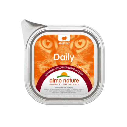 Barquette de pâtée pour chat Daily Almo Nature Canard 100 g