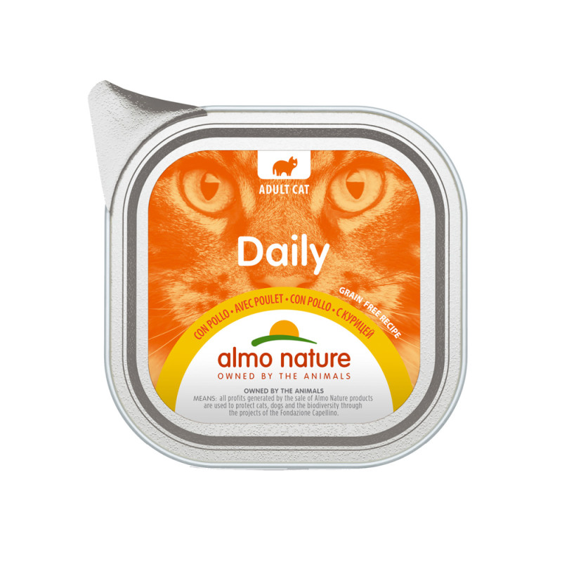 Barquette de pâtée pour chat Daily Almo Nature Poulet 100 g