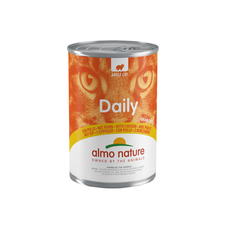 Boîte de pâtée pour chat Daily Almo Nature Poulet 400 g