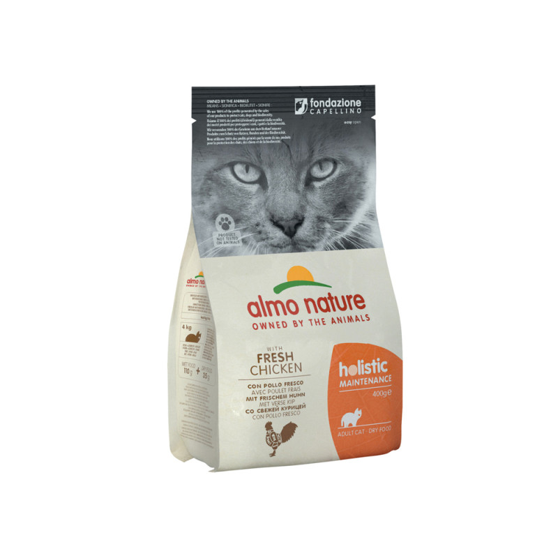 Sac de croquettes pour chat Holistic Almo Nature Poulet et Riz 0,4 kg