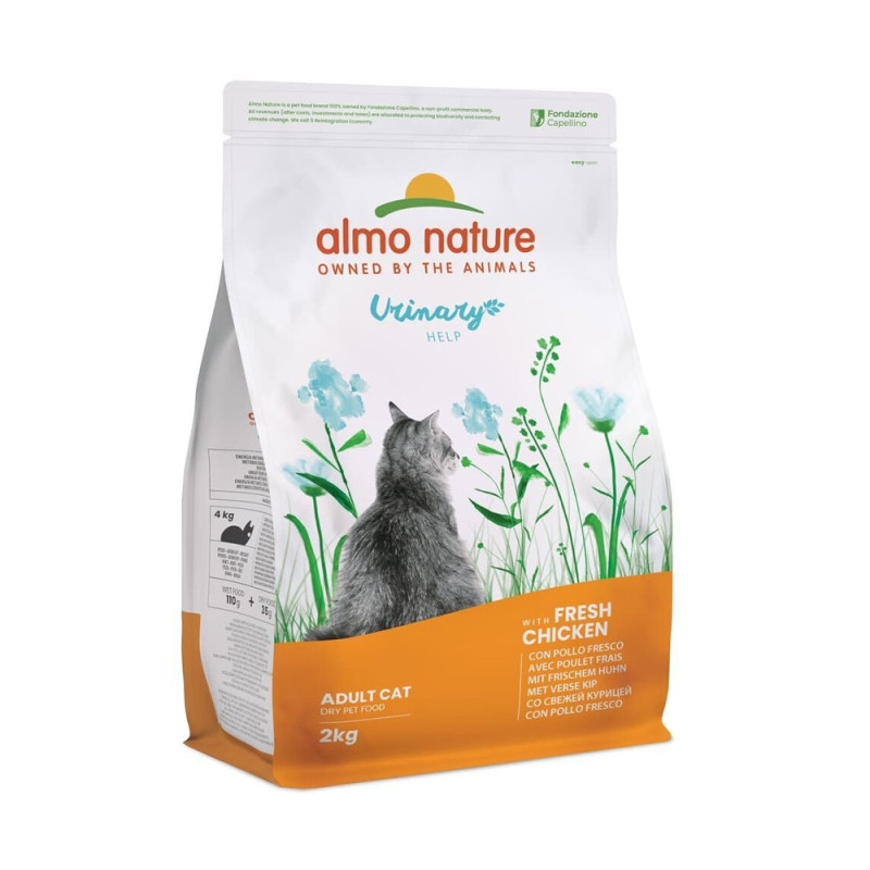 Sac de croquettes pour chat Aide urinaire Holistic Almo Nature Poulet 2 kg