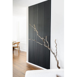 Lambris revêtu Latt noir mat 30 x 277 x 2 cm 2 pièces MAESTRO Lambris revêtu Latt noir mat 30 x 277 x 2 cm 2 pièces MAESTRO