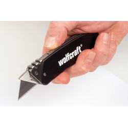 Couteau de poche à lame rétractable 52 mm WOLFCRAFT Couteau de poche à lame rétractable 52 mm WOLFCRAFT
