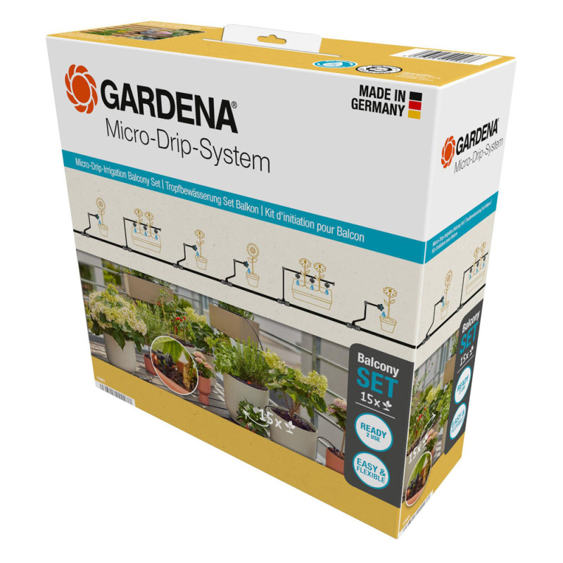 Kit d'arrosage pour balcon goutte-à-goutte GARDENA