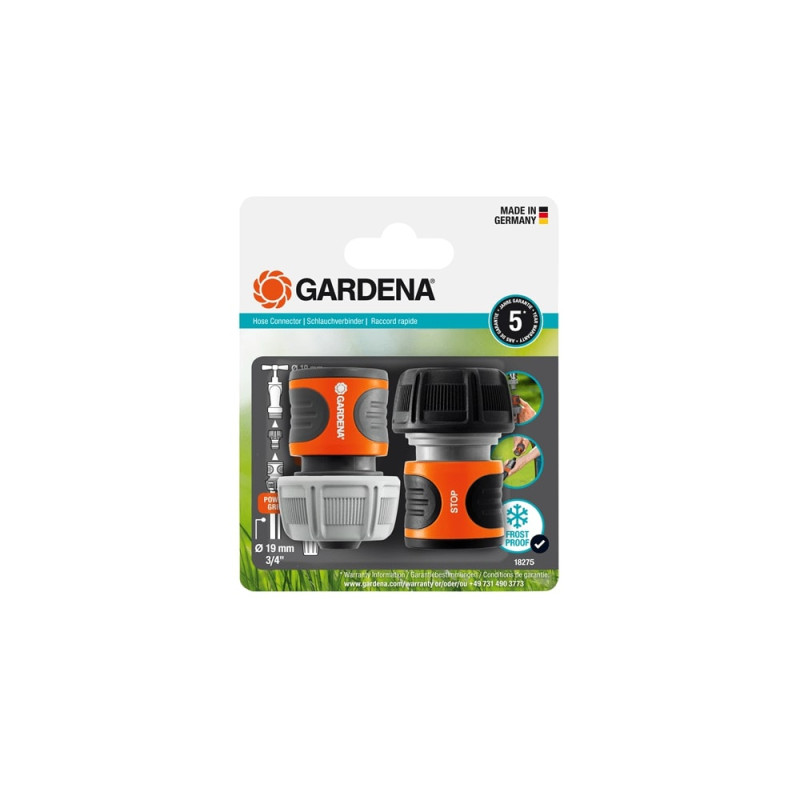 Kit de raccords pour tuyau Ø 19 mm 2 pièces GARDENA