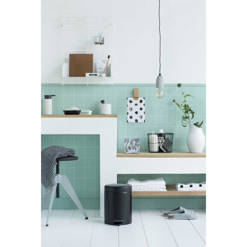 Poubelle à pédale NewIcon noire 5 L BRABANTIA
