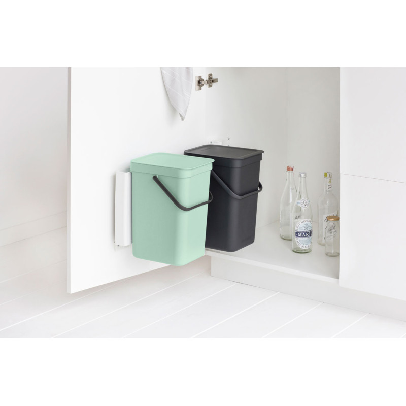 Poubelle de tri à encastrer Sort&Go verte et grise 2 x 12 L BRABANTIA